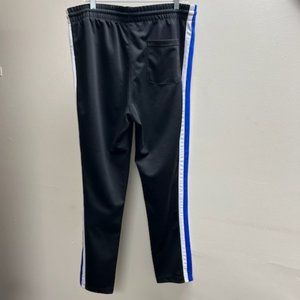 WT Men's Joggers X-Large Black with White and Blue stripes down the legs